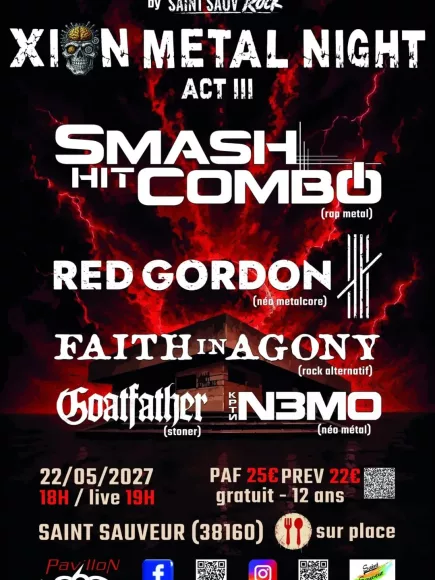 Affiche SMASH HIT COMBO à Saint Sauveur