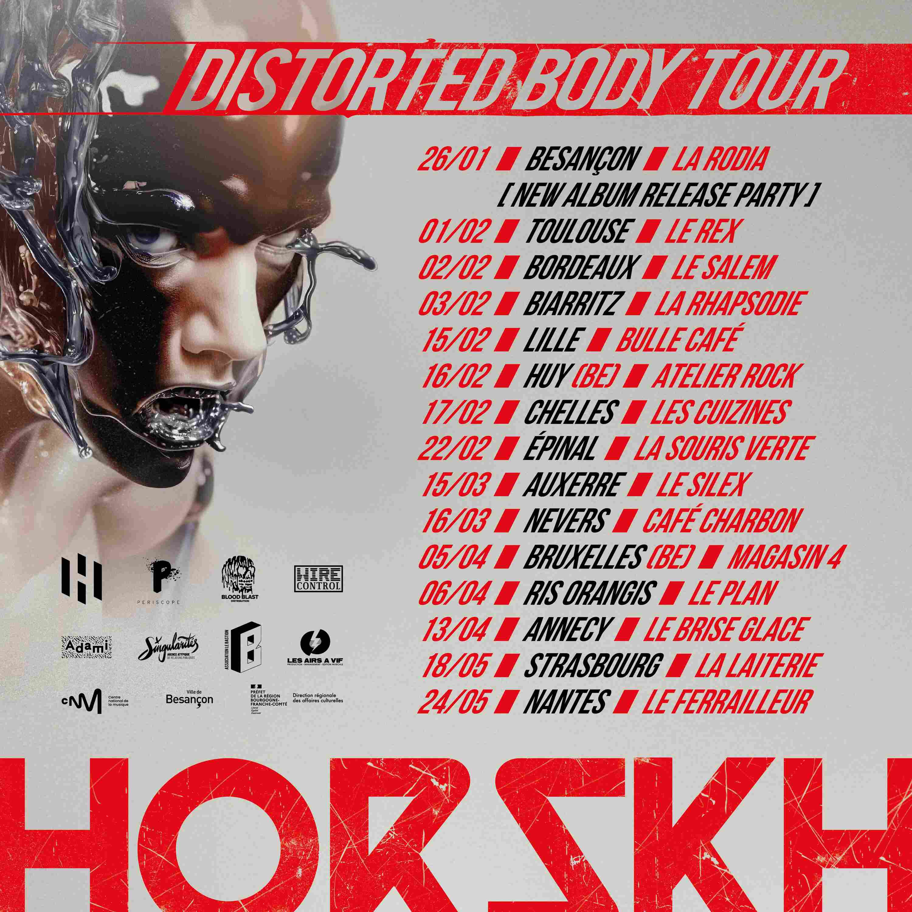 HORSKH  - HORSKH : les dates du Distorted Body Tour !