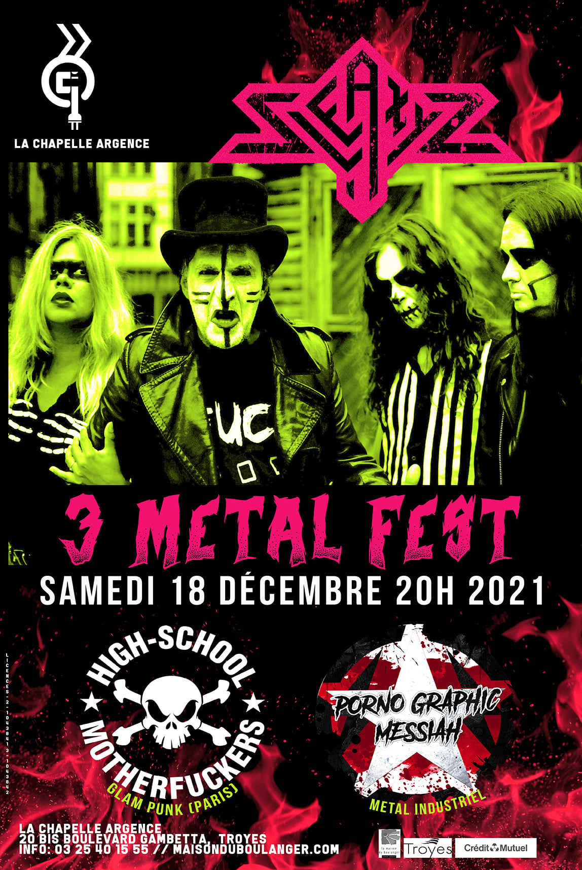 SLEAZYZ - En concert avec High School Motherfuckers et Porno Graphic Messiah