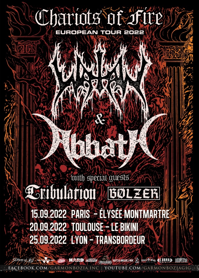 WATAIN, ABBATH - WATAIN, ABBATH, Tribulation, Bølzer - 09.2022, tournée fr