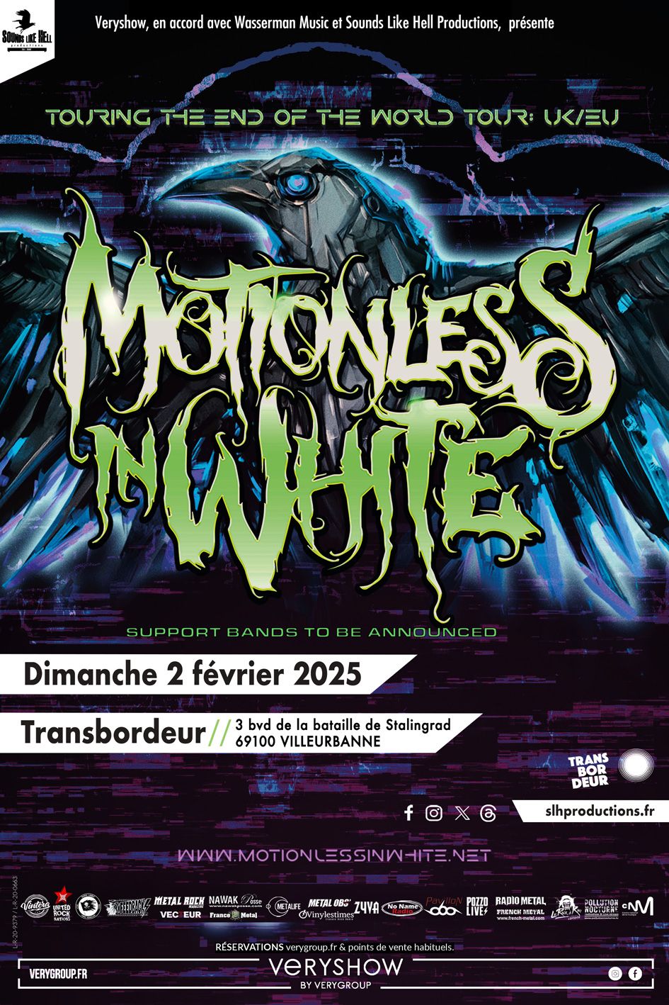 MOTIONLESS IN WHITE - En concert à Lyon début 2025 !