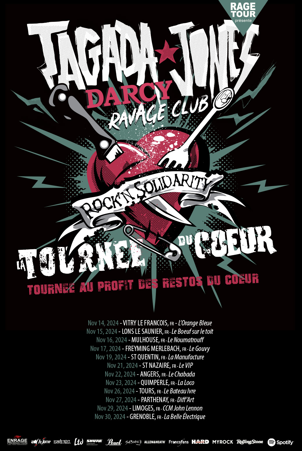 TAGADA JONES - Annonce une tournée cet automne au profit des Restos du Coeur !