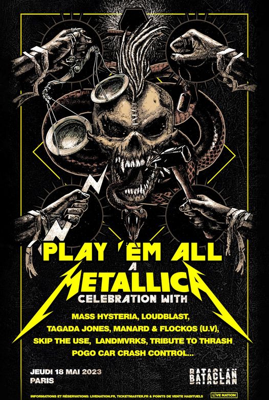 TRIBUTE TO METALLICA AU BATACLAN LE 18 MAI - Rendez-vous le 18 mai au Bataclan pour une soirée 100% française